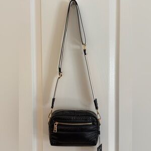 Elegant BC Bags Black Puffer Crossbody Bag with Two Different Straps